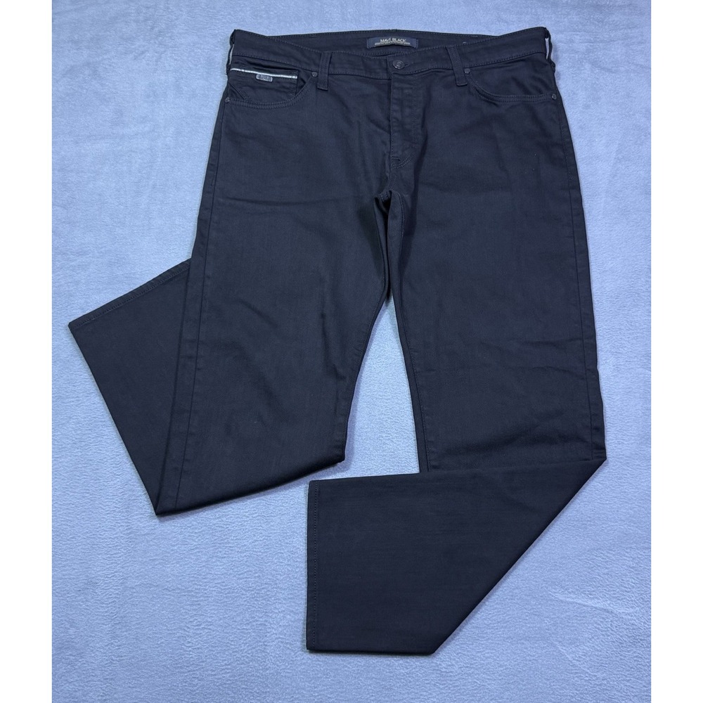 Mavi Jeans Mens 38x32 MAVI BLACK Hunter Casual Straight Stretch Normcore USA
